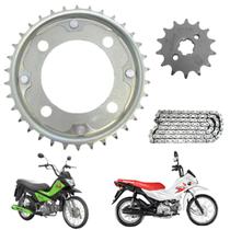 Kit relação transmissão Pop 110 2016 2017 2018 2019 2020 21