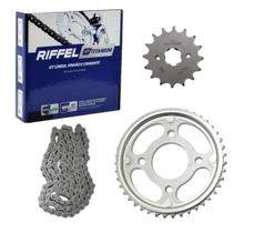 Kit Relação Transmissão Riffel Bros 160 Xre 190 Promoção Prateado