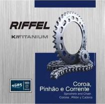 Kit Relação Transmissão Riffel Cg 125 Fan 2009-2013 Titanium