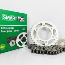 Kit Relação Transmissão Smart Fox Original Yamaha Fazer 150 2014 a 2021 Aço 1045 Reforçada Garantia