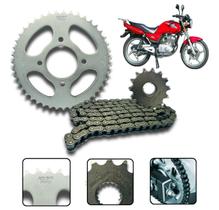 Kit Relação Transmissão Tração Suzuki Yes 125 / Intruder 125 Aço1045 completo