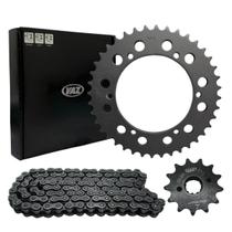 Kit Relaçao Transmissao XTZ 250 LANDER 2006 A 2008 Com Retentor VAZ Black Edition