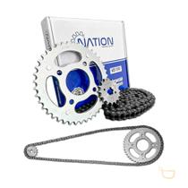 Kit Relação Transmissão Yamaha Fazer 150/factor 150 Aço 1045 NATION