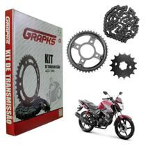 Kit Relação Transmissão Yamaha Fazer 150 Yamaha Factor 150 Aço 1045 Original