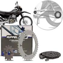 Kit Relação Transmissão Yamaha XR 250 Tornado 2001 a 2008 Corrente com Retentor Riffel