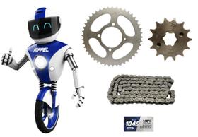 Kit Relação Yamaha Ybr 125 Factor 2003 2004 2005 2006 2007 2008 2009 2010 2011 2012 2013 2014 2015 2016 Sem Retentor Riffel 45/14