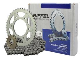 Kit Relação Yamaha YBR 125/YBR Factor 125 2017/2018 Riffel Aço 1045
