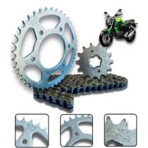 Kit Relação Yamaha Ybr 150 Factor 150 2016 A 2024 Titanium Aço - Riffel