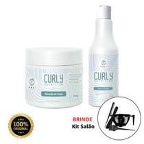 Kit Relaxamento para Cachos Guanidina 500g e Líquido Ativador 300ml + Kit Salão