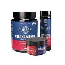 Kit Relaxamento Premium 1Kg + Shampoo Indicador Neutralizante 300ml + mascara hidratação 300g Kit Relaxamento Premium 1Kg + Shampoo Indicador Neutralizante 300ml + mascara hidratação 300g