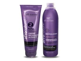 Kit Relaxante + Neutralizante All Nature Afro Nature Amônia Kit Relaxante + Neutralizante All Nature Afro Nature Amônia
