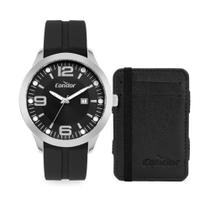 Kit Relógio Analógico Masculino + Porta-Cartão Condor