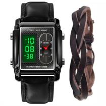 Kit Relógio Analógico Masculino Skmei Digital Com Bracelete Kit Relógio Analógico Masculino Skmei Digital Com Bracelete