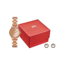 Kit Relógio + Brinco Cristais Mondaine Rosé Feminino 32830LPMKRE3K1 Kit Relógio + Brinco Cristais Mondaine Rosé Feminino 32830LPMKRE3K1