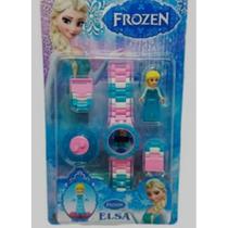 Kit Relogio Brinquedo Infantil Digital Montar Blocos Boneco Lego Batman Frozen Hulk Frozen