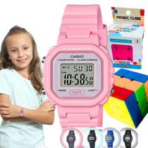 Kit Relógio Casio Infantil Meninas Meninos Digital Resistente Agua Pequeno Alarme Preto LA-20WH + Cubo Magico Kit Relógio Casio Infantil Meninas Meninos Digital Resistente Agua Pequeno Alarme Preto LA-20WH + Cubo Magico