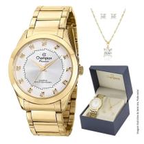 Kit Relógio Champion Feminino CH24759W + Colar e Brincos