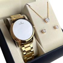 Kit Relógio Champion Feminino Redondo DIgital CH40115B Colar e Brincos Kit Relógio Champion Feminino Redondo DIgital CH40115B Colar e Brincos