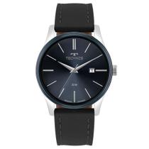 Kit Relógio com Carteira Masculino Steel Bicolor Couro Prata Technos Kit Relógio com Carteira Masculino Steel Bicolor Couro Prata Technos