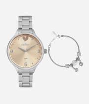 Kit Relógio Condor Feminino Analógico Co2035Mzz/K4J Prata Kit Relógio Condor Feminino Analógico Co2035Mzz/K4J Prata