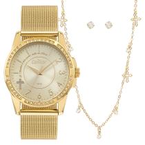 Kit Relógio Condor Feminino Mimos E Sutilezas Dourado - CO2035NTW/K4X