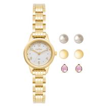 Kit Relógio Condor Feminino Mini Dourado - CO2035NZM/K4K Kit Relógio Condor Feminino Mini Dourado - CO2035NZM/K4K