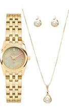 Kit Relógio Condor Feminino Mini Dourado - CO2036MZO/K4X