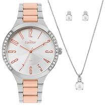 Kit Relógio CONDOR Feminino Prata COPC21JBA/K4J Kit Relógio CONDOR Feminino Prata COPC21JBA/K4J