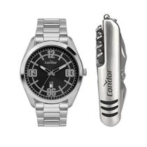 Kit Relogio Condor Masculino Prateado Copc32Ig/K4V Kit Relogio Condor Masculino Prateado Copc32Ig/K4V