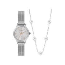 Kit Relógio +Cordão Condor Mini Prata Feminino CO2035NHT/K4K Kit Relógio +Cordão Condor Mini Prata Feminino CO2035NHT/K4K