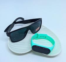 Kit Relógio Digital Led Prova água Infantil Menino/Menina + Óculos de Sol Quadrado Flexível Colorido para Crianças - LVO