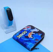 Kit Relógio Digital Led Silicone Prova água Ajustável para Crianças + Carteira Infantil com Ziper Frozen Minnie Presente