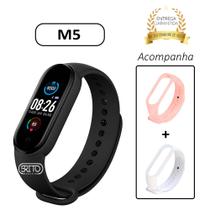 kit Relogio Digital Smart Band M5 Monitor Fit+ 2 Pulseiras - Fit Pro