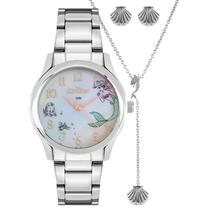 Kit Relógio Disney CONDOR Feminino Prata CO2035NOB/K4K