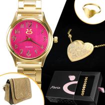 kit relogio feminino aço banhado premium envio 24h presente kit relogio feminino aço banhado premium envio 24h presente