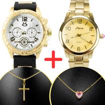kit relógio feminino banhado ouro personalizado garantia kit relógio feminino banhado ouro personalizado garantia