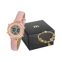 Kit Relógio Feminino Com Pulseira Mondaine 53876LPMVDHF