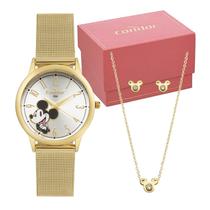 Kit Relógio Feminino Condor Disney Dourado + Brinco E Cordão Co2035Ngu/Ki4K Kit Relógio Feminino Condor Disney Dourado + Brinco E Cordão Co2035Ngu/Ki4K