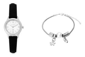 Kit Relógio Feminino Copc21jlh/k5k Prata Condor Cor da correia Preto Kit Relógio Feminino Copc21jlh/k5k Prata Condor Cor da correia Preto