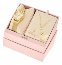 Kit Relógio Feminino Disney Mickey Condorco2035ngq/ki4k