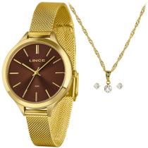 Kit Relógio Feminino Lince Dourado LRGM022L36 K0FNN1KX Kit Relógio Feminino Lince Dourado LRGM022L36 K0FNN1KX
