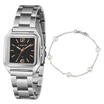Kit Relógio Feminino Lince Quartz com Pulsera Pérola LQMM060L30 K0HV