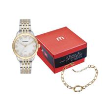 Kit Relógio Feminino Mondaine Classic Bicolor 50m 99802LPMKBE3K1