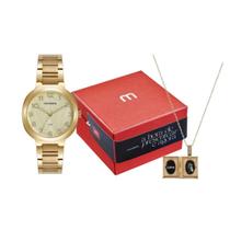 Kit Relógio Feminino Mondaine Classic Dourado 50m 32904LPMKDE1K1