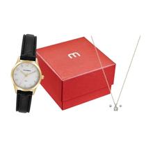 Kit Relógio Feminino Mondaine Clássico Dourado 50m 32794LPMKDH1K1 Kit Relógio Feminino Mondaine Clássico Dourado 50m 32794LPMKDH1K1