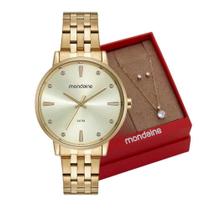 Kit Relógio Feminino Mondaine + Colar E Brincos 32598Lpmkde1 Kit Relógio Feminino Mondaine + Colar E Brincos 32598Lpmkde1