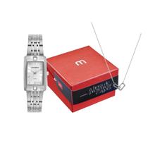 Kit Relógio Feminino Mondaine Cristais Prata 30m 32862L0MKNE2K1 Kit Relógio Feminino Mondaine Cristais Prata 30m 32862L0MKNE2K1