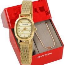 Kit Relógio Feminino Mondaine Quartz 99883LPMKDE1K1 Dourado Kit Relógio Feminino Mondaine Quartz 99883LPMKDE1K1 Dourado