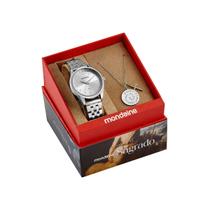 Kit Relógio Feminino Mondaine Salmo 23 Prateado 50m 99748L0MKNE3K1