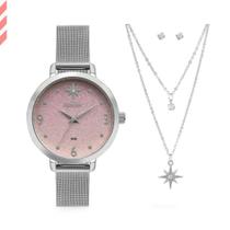 Kit relogio feminino prata condor co2036mwu/k4t Kit relogio feminino prata condor co2036mwu/k4t